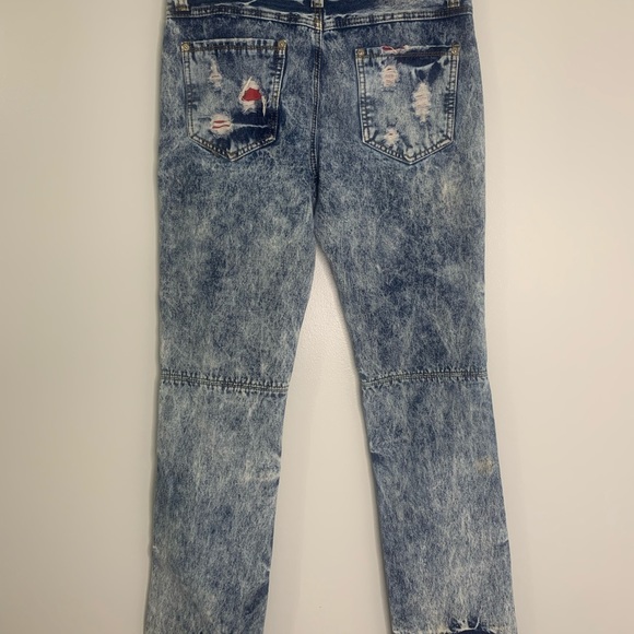 Graham & Smith Hustle Today Distressed Jeans Acid Wash sz 20 Waist 30 1/2” - Picture 6 of 9